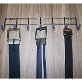 Suporte Cabideiro 7 Ganchos para Pendurar Multiuso de Parede Lavanderia Cintos Gravatas